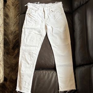 AG Adriano Goldschmied women Straight White Jeans
